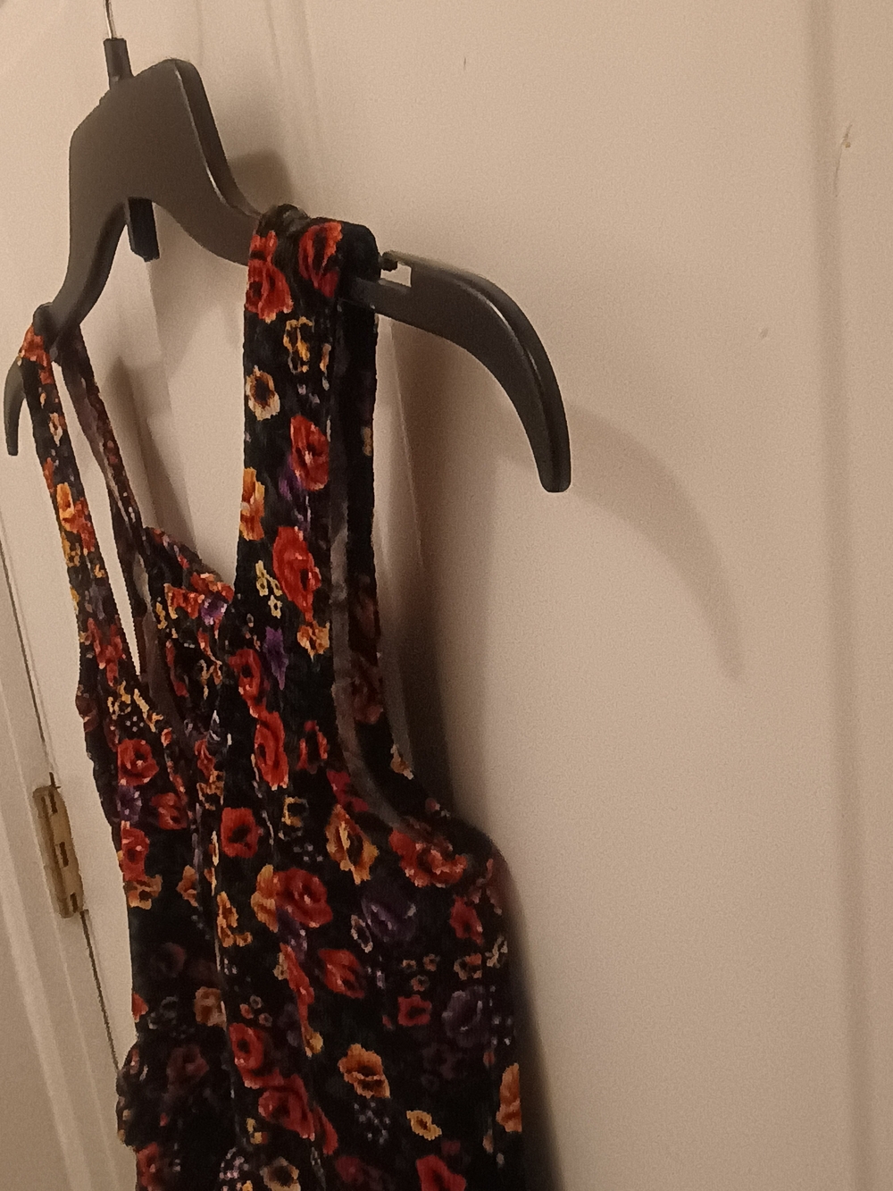 Christie Brooks Floral Print Velvet Colorful Sleepless Dress Girl Size S(7/8) - Picture 5 of 10